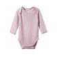 Nature Baby Merino Essential Long Sleeve Bodysuit Pointelle Lilac