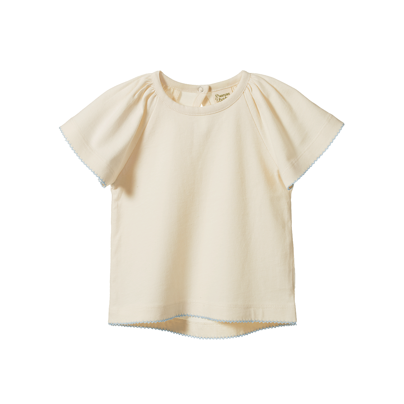 Nature Baby Faye Tee Natural with Blue