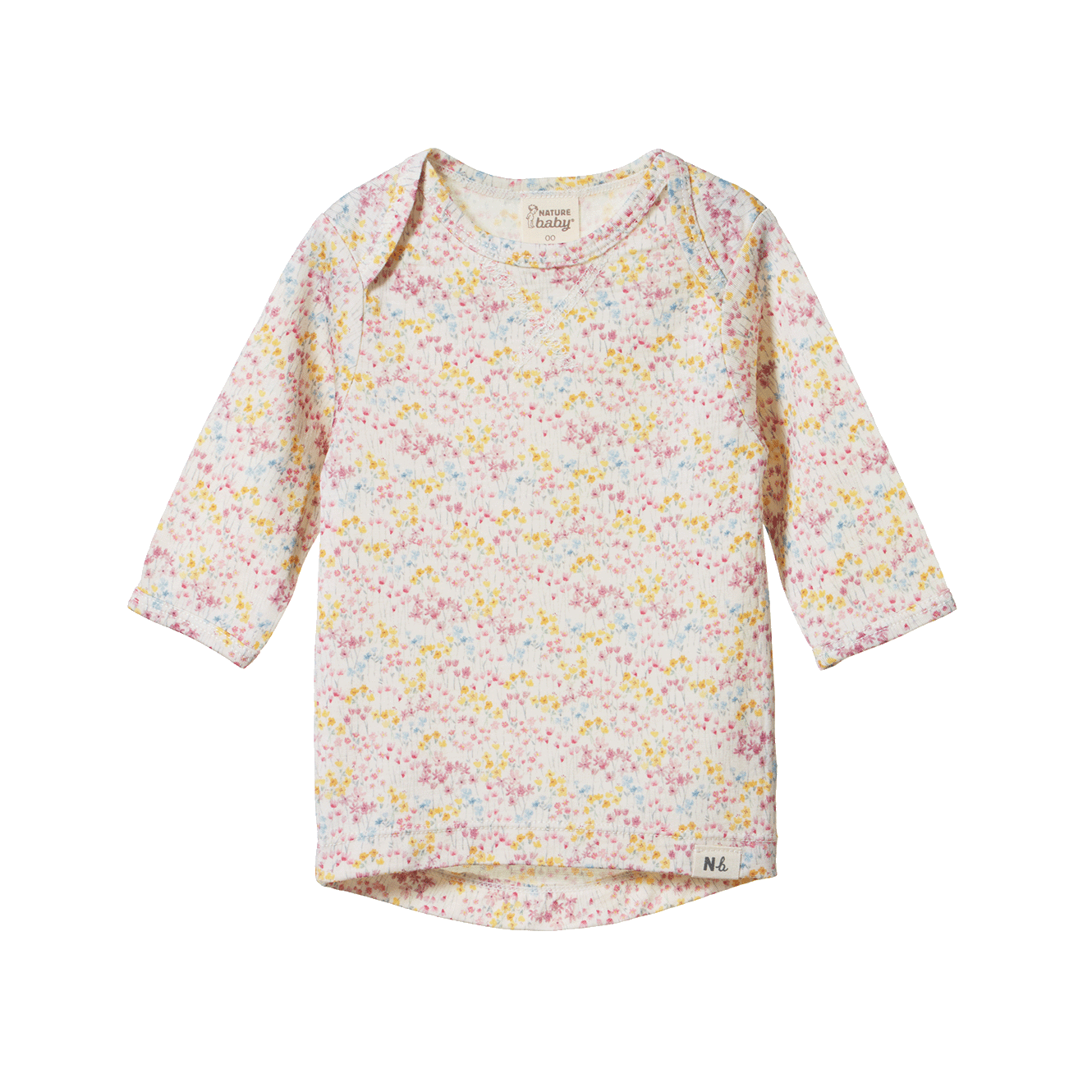 Nature Baby Merino Essential Tee Wildflower Mountain Print