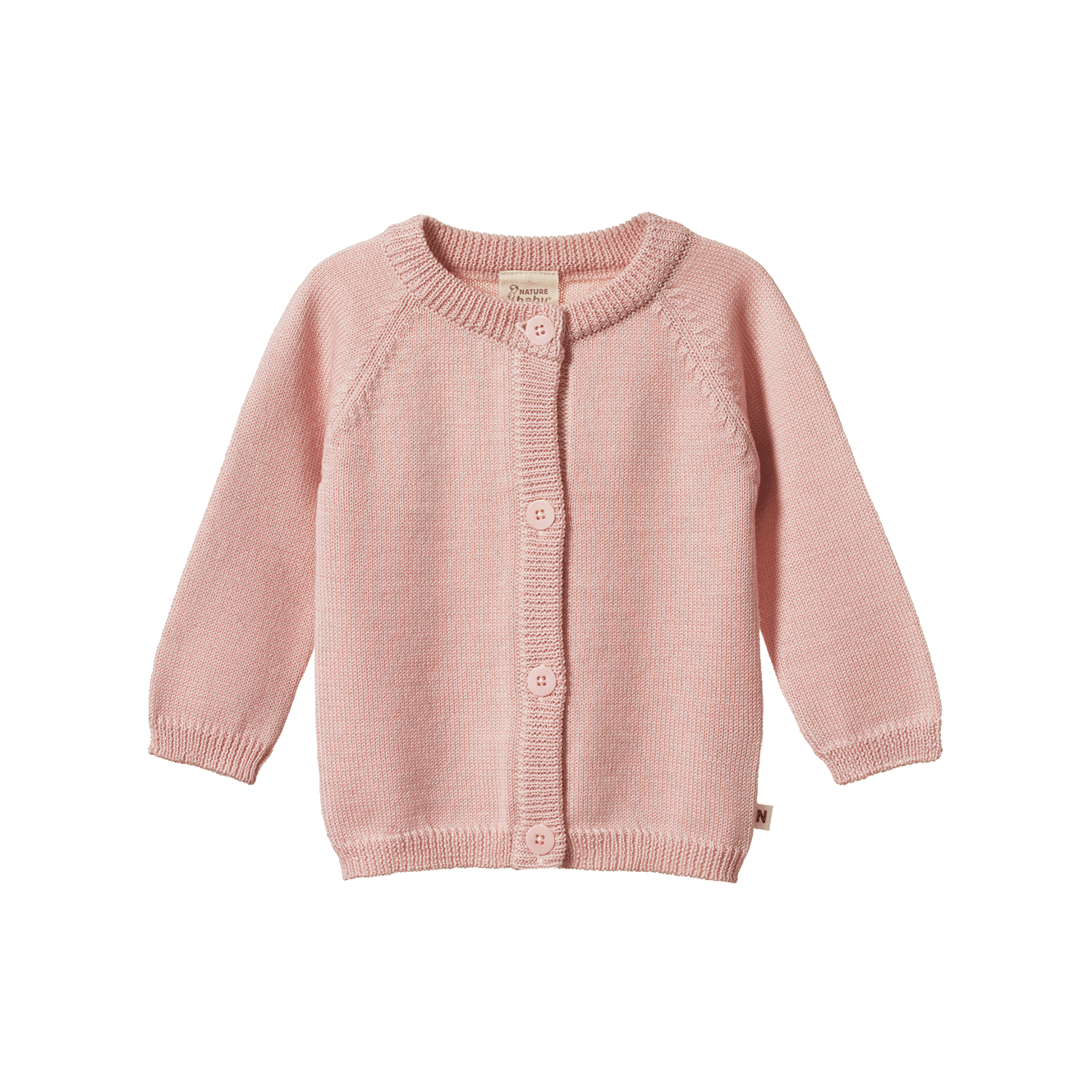 Nature Baby Merino Knit Cardigan Rose Dust