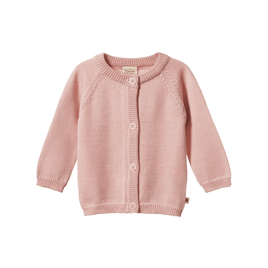 Nature Baby Merino Knit Cardigan Rose Dust