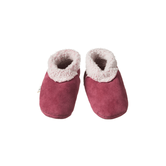 Nature Baby Lambskin Booties Rhubarb