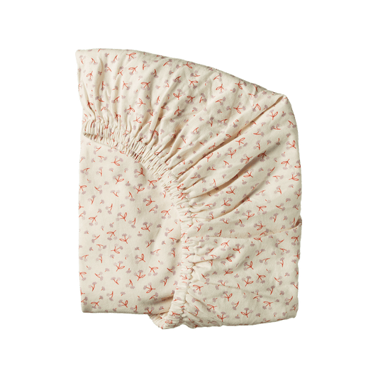 Nature Baby Fitted Sheet Jersey Dandelion Print Cot