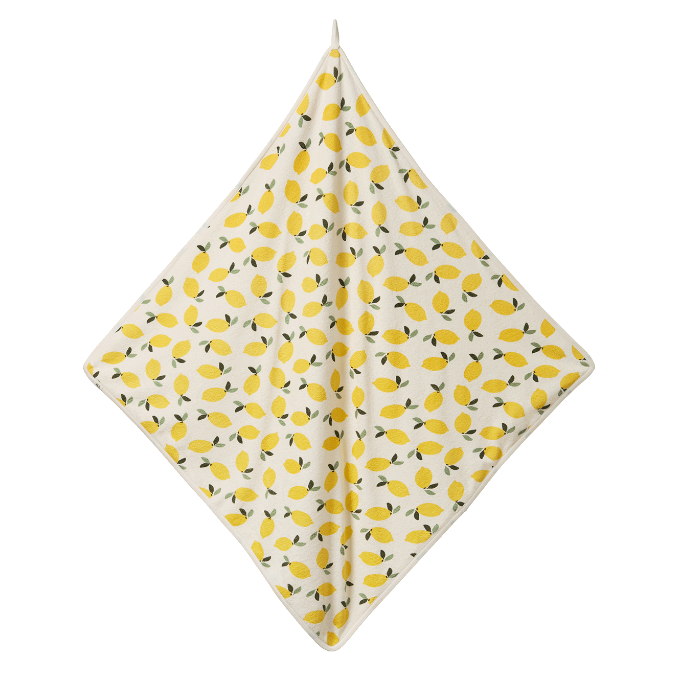 Nature Baby Organic Cotton Hooded Towel Lemon Print Terry