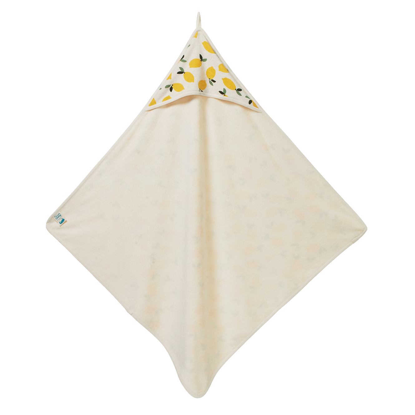 Nature Baby Organic Cotton Hooded Towel Lemon Print Terry