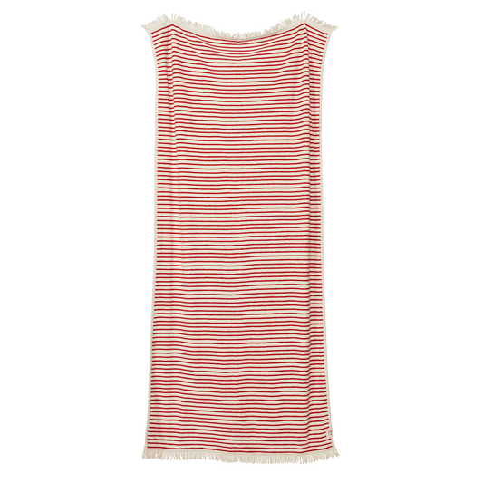 Nature Baby Beach Towel Red Sea Stripe