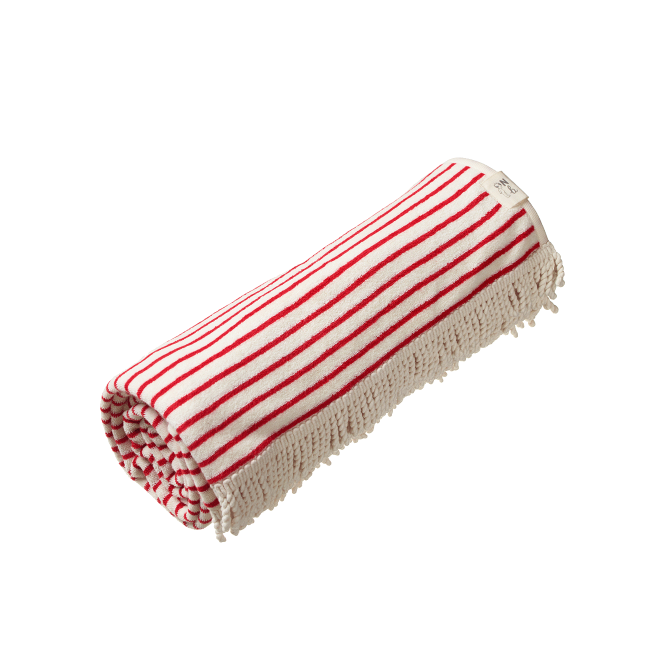 Nature Baby Beach Towel Red Sea Stripe