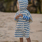 Nature Baby Organic Cotton Poncho Towel Waves Print