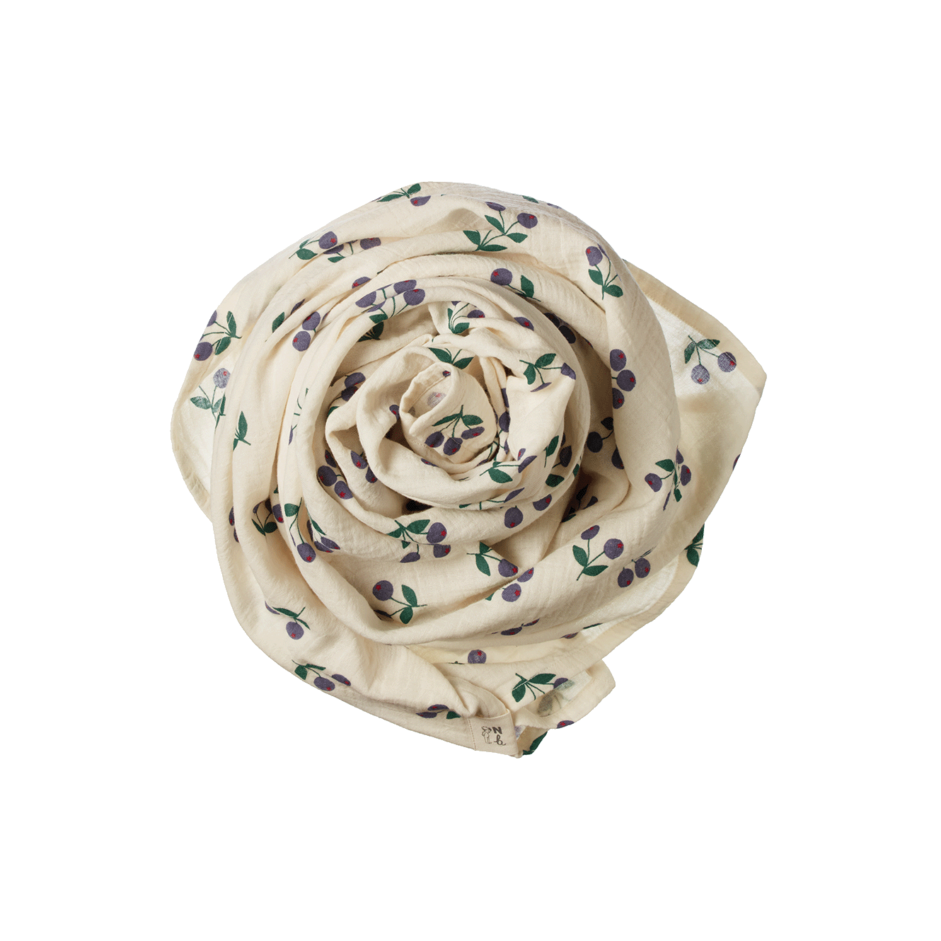 Nature Baby Muslin Wrap Winter Berry Natural Print