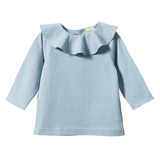 Nature Baby Tate Ruffle Top Celestial Blue