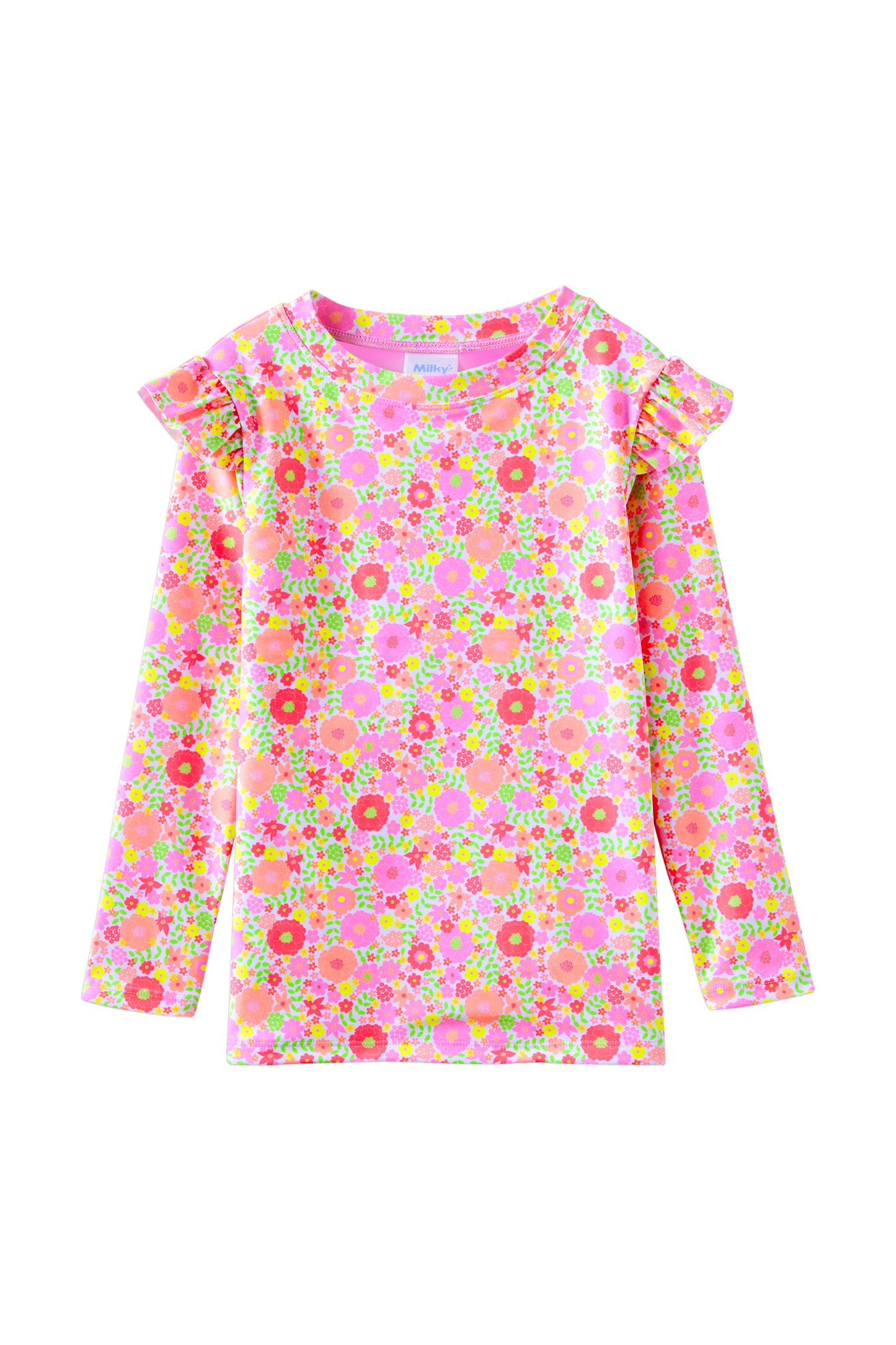 Milky Neon Bloom Rash Vest