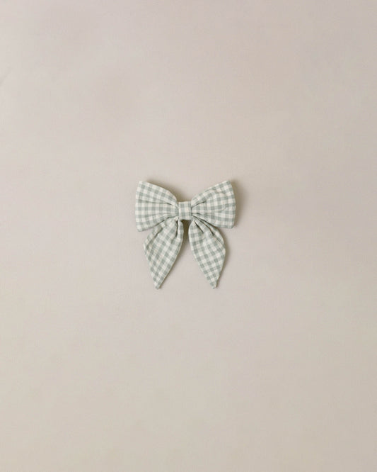 Noralee Norah Bow Eucalyptus Check