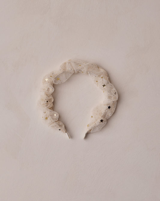 Noralee Gathered Headband | Champagne Stars