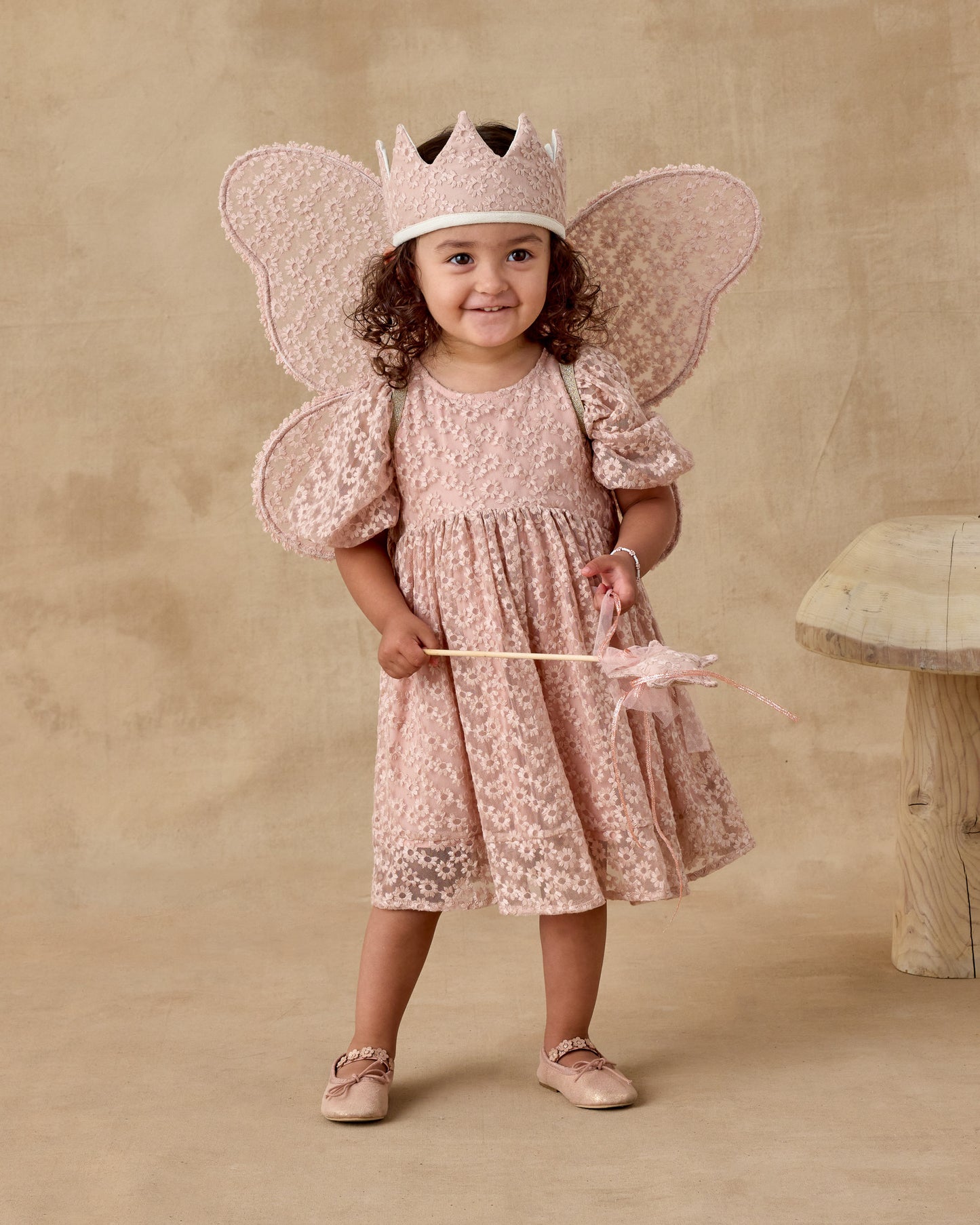Noralee Luna Dress Rose Embroidered Daisy