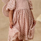 Noralee Luna Dress Rose Embroidered Daisy