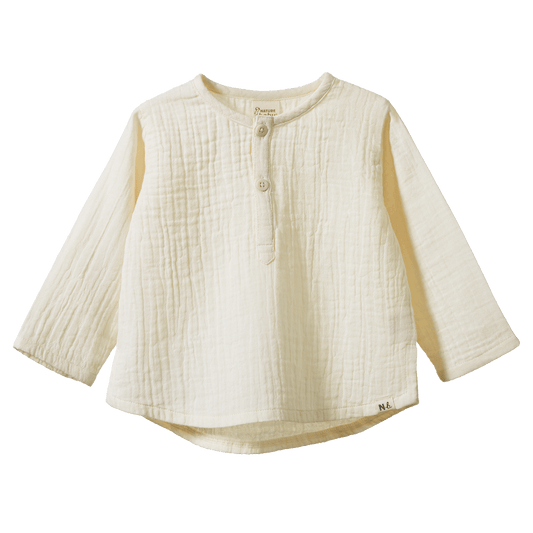 Nature Baby Long Sleeve Caravan Shirt Muslin Natural