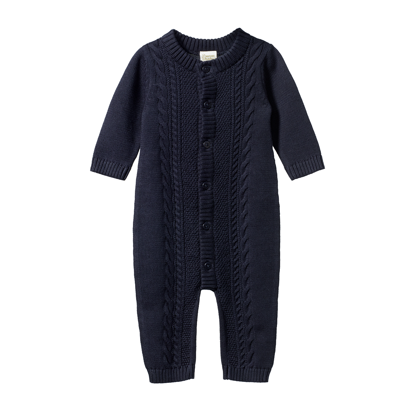 Nature Baby Lou Suit Cotton Knit Navy Cable