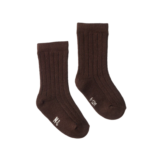 Nature Baby Organic Cotton Rib Socks Pinecone