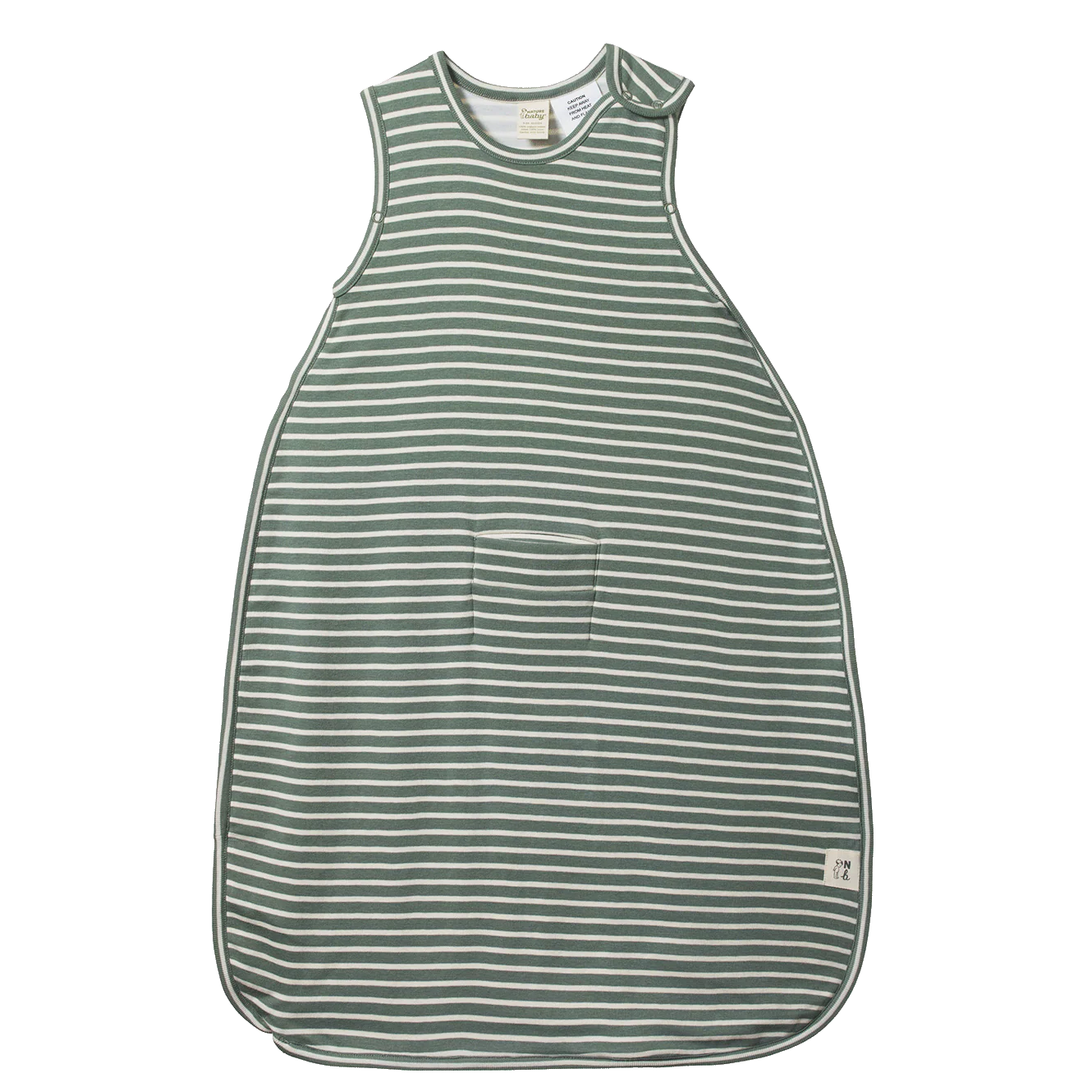 Nature Baby Organic Cotton Sleeping Bag Nettle Twin Stripe