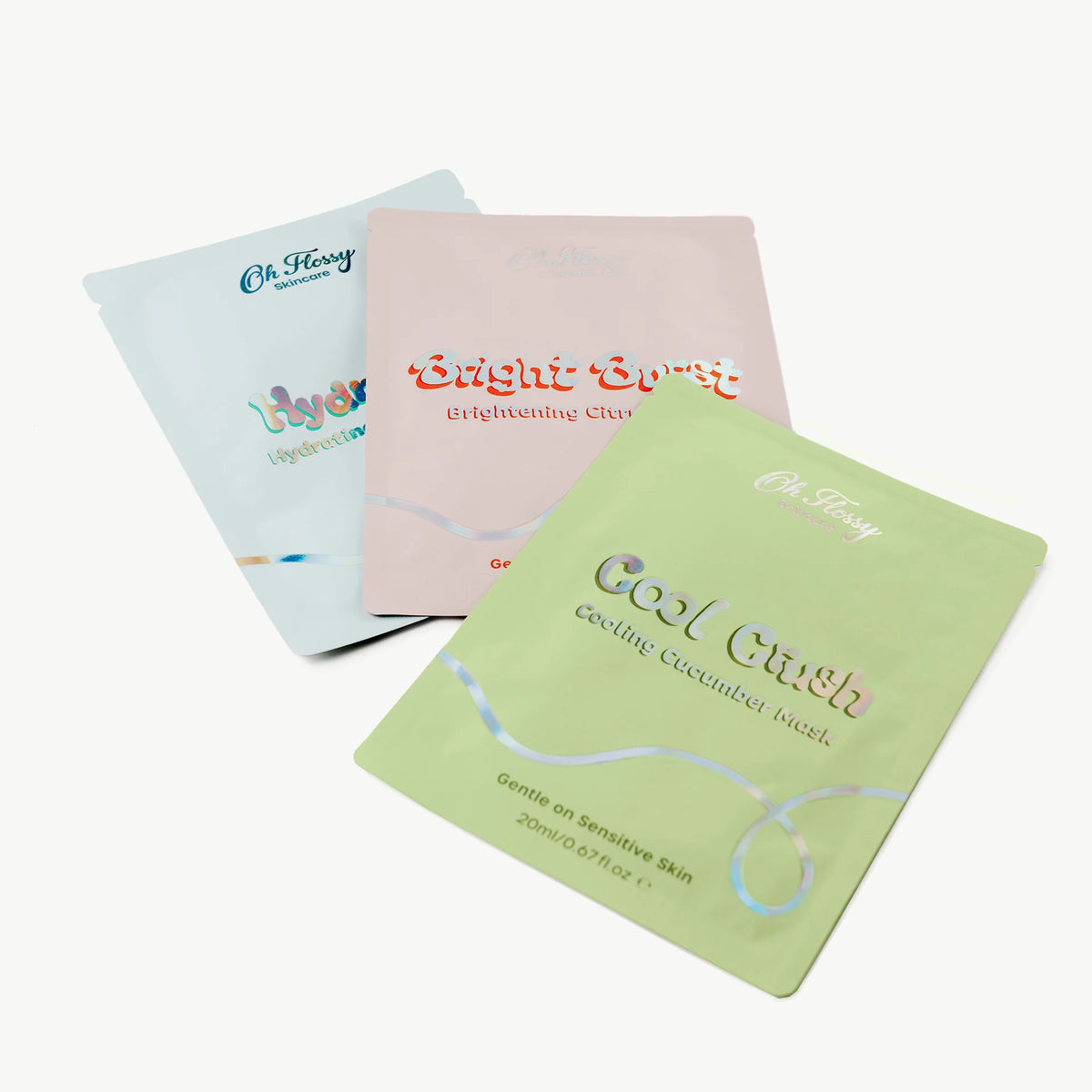Oh Flossy Skincare Skin Squad Sheet Mask Trio