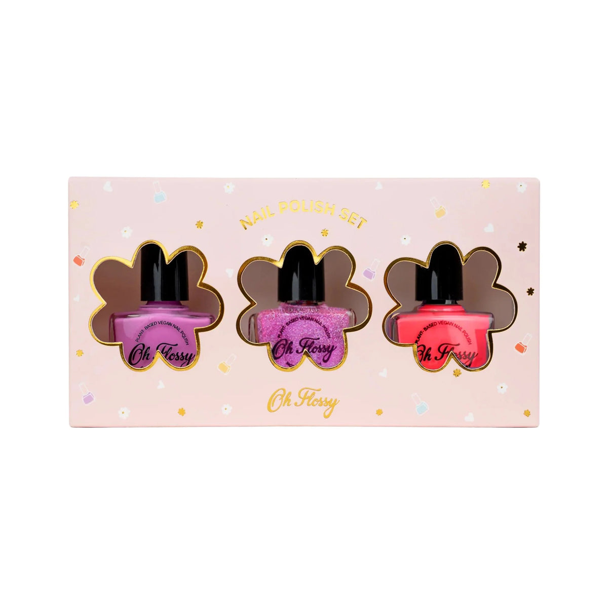 Oh Flossy Pink Pamper Nail Polish Set