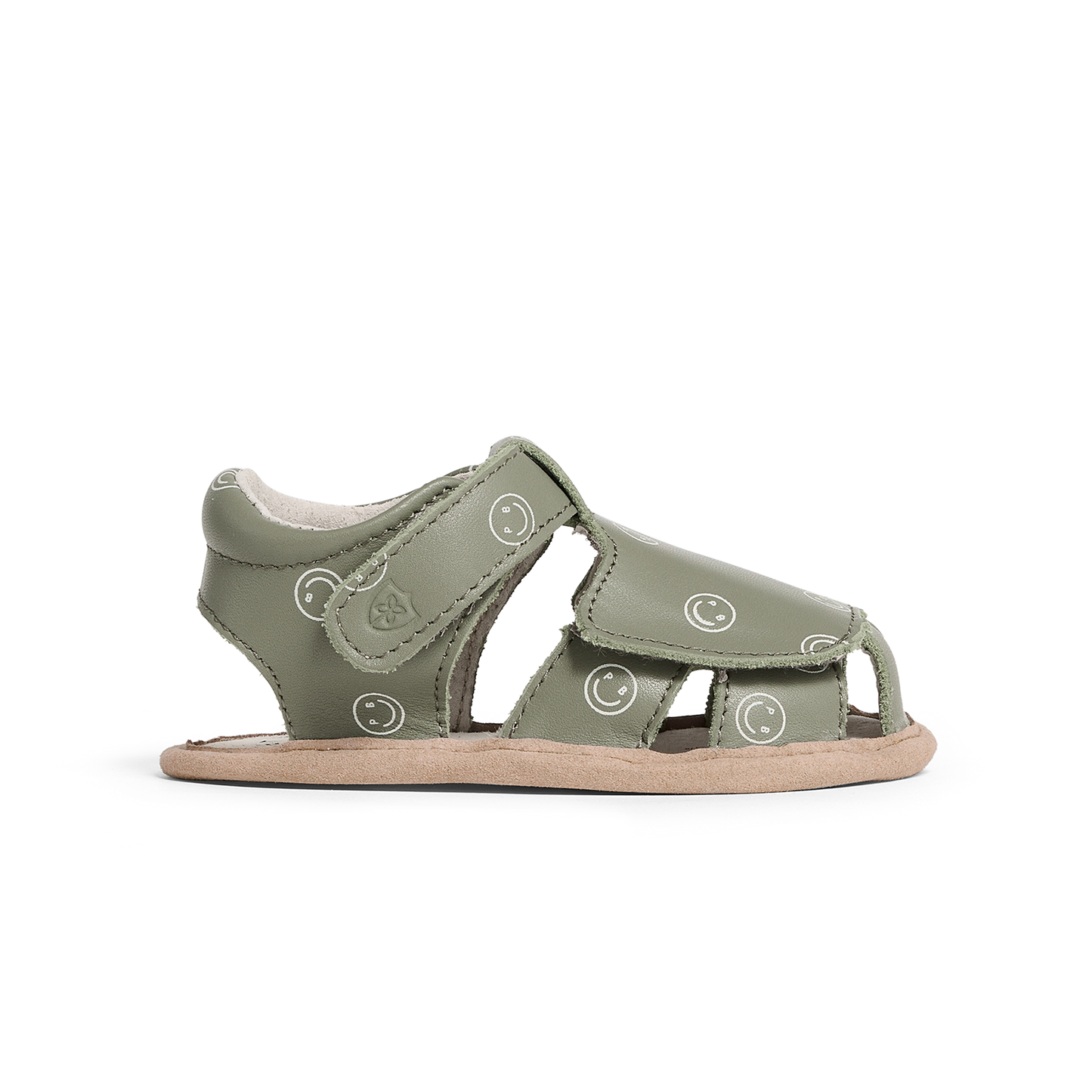 Pretty Brave Baby Milo Sandal Khaki Smiley