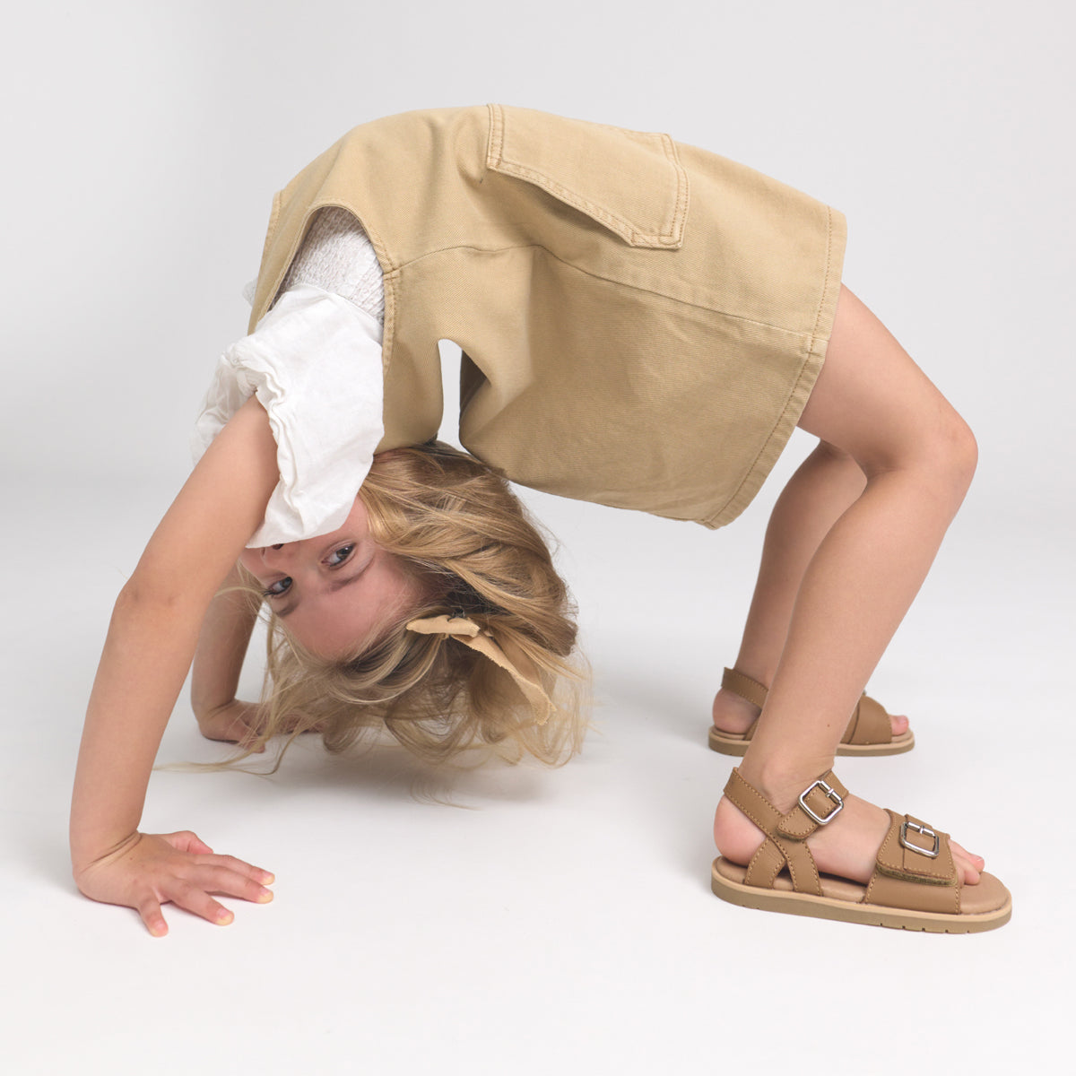 Pretty Brave Child Sandal Piper Tan