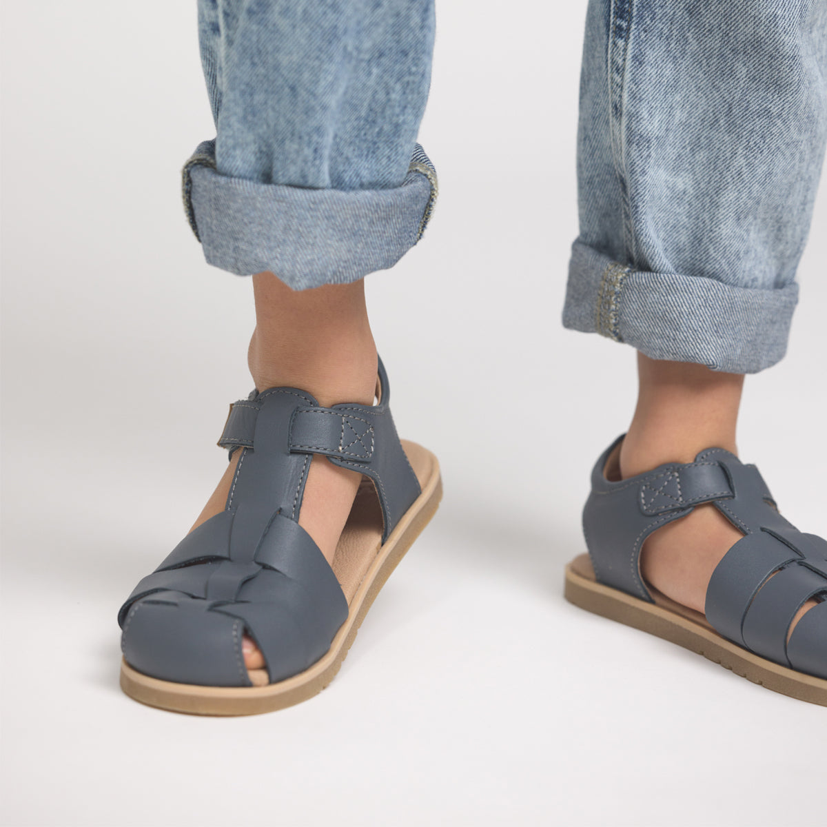 Pretty Brave Child Sandal Rocco Indigo