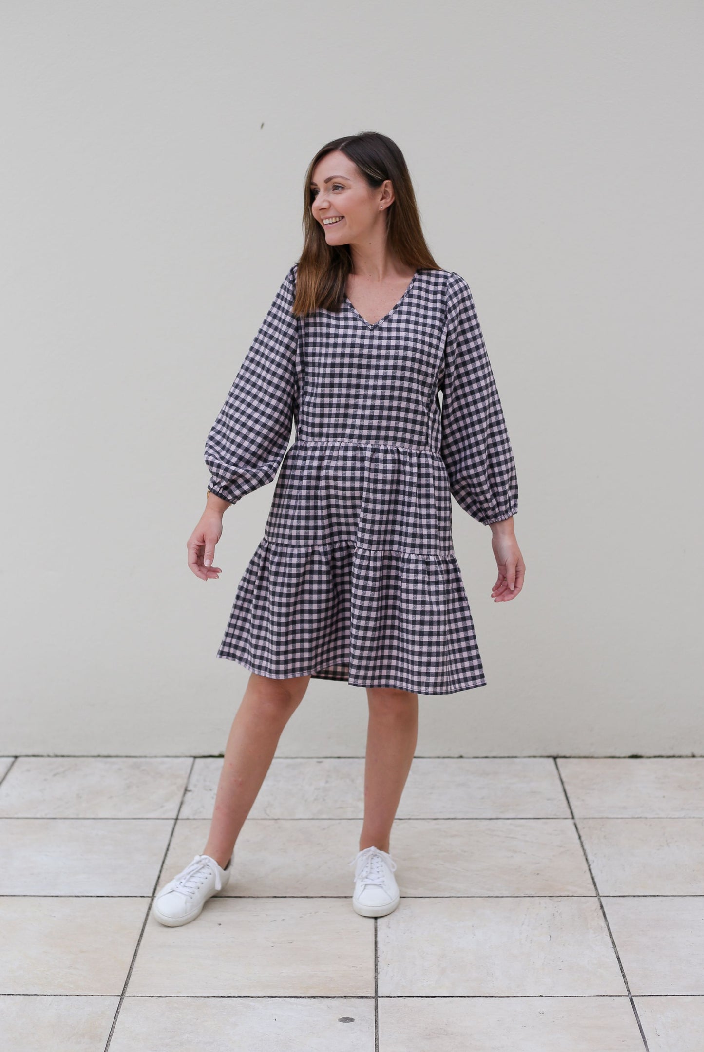 Addison Lola Dress Pink Gingham