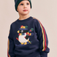 Huxbaby Ski Percy Stripe Drop Shoulder Sweatshirt