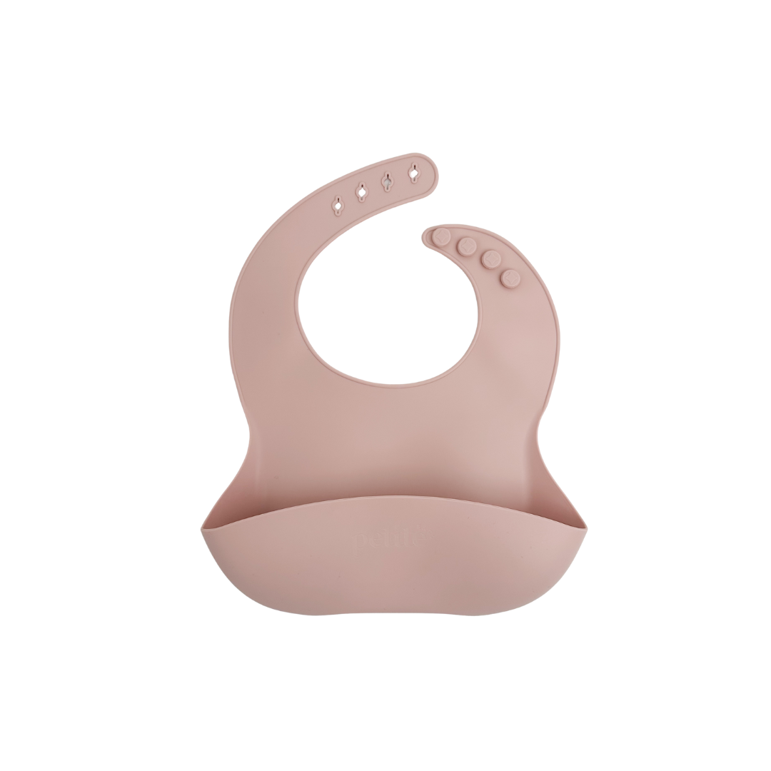 Petite Eats Silicone Baby Bib Large Petal