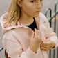 The Girl Club Pink Heart Zip Hood