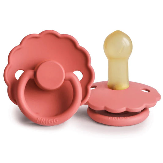 Frigg Daisy Natural Rubber Pacifiers Poppy