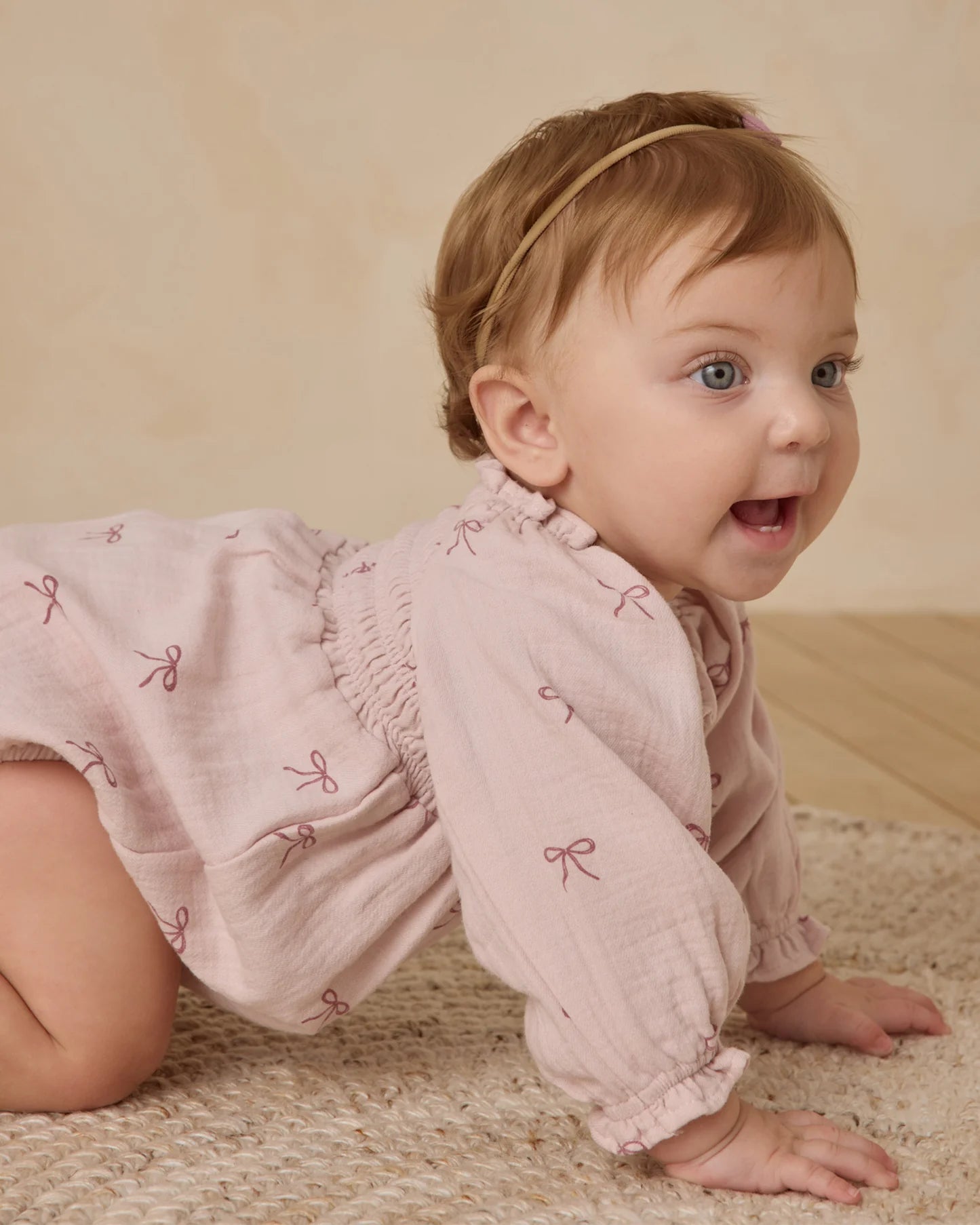 Quincy Mae Eden Romper Bows | Lilac