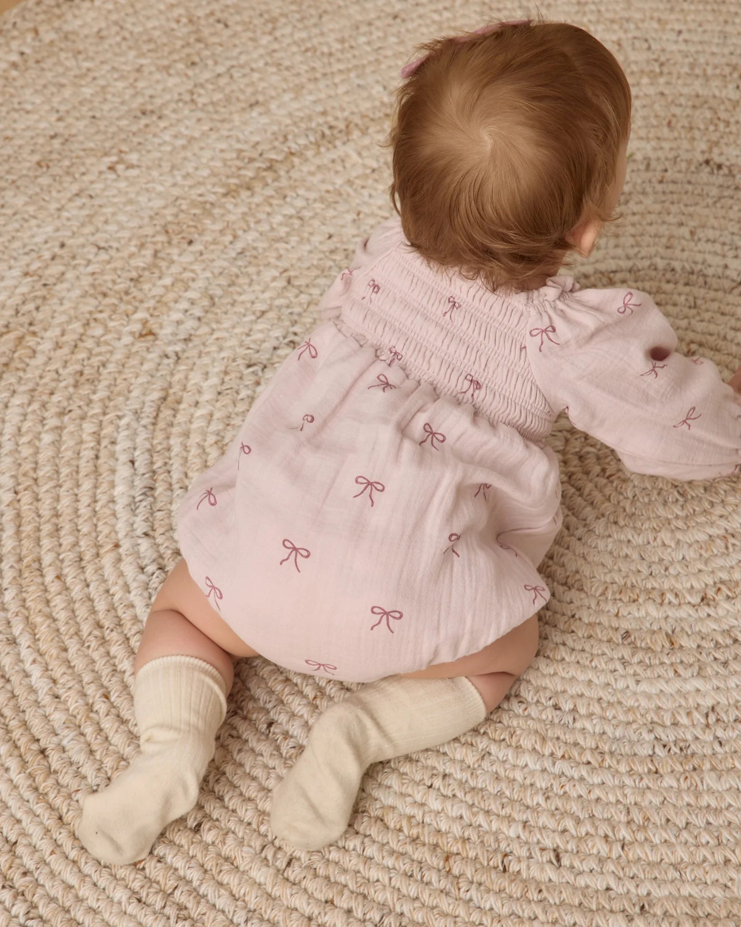 Quincy Mae Eden Romper Bows | Lilac