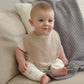 Quincy Mae Jersey Snap Bib, 2 pack | Bunnies + Almond Stripe