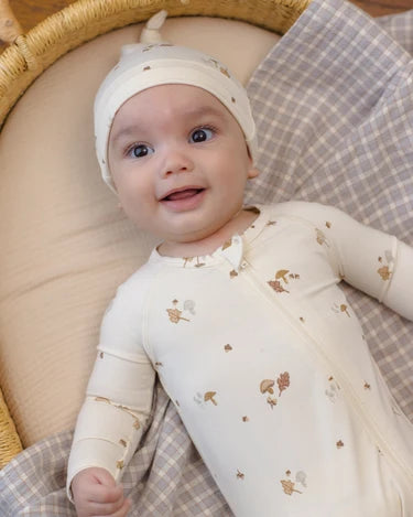 Quincy Mae Bamboo Zipsuit Footie Woodland