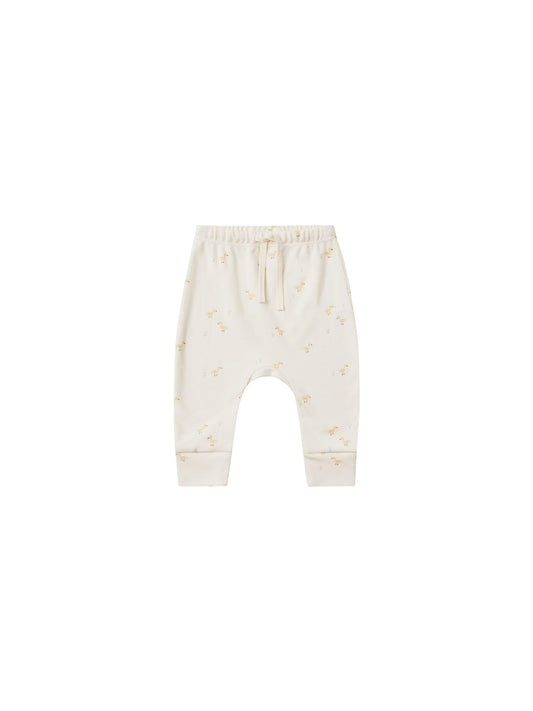 Quincy Mae Drawstring Pant Ivory Ducks