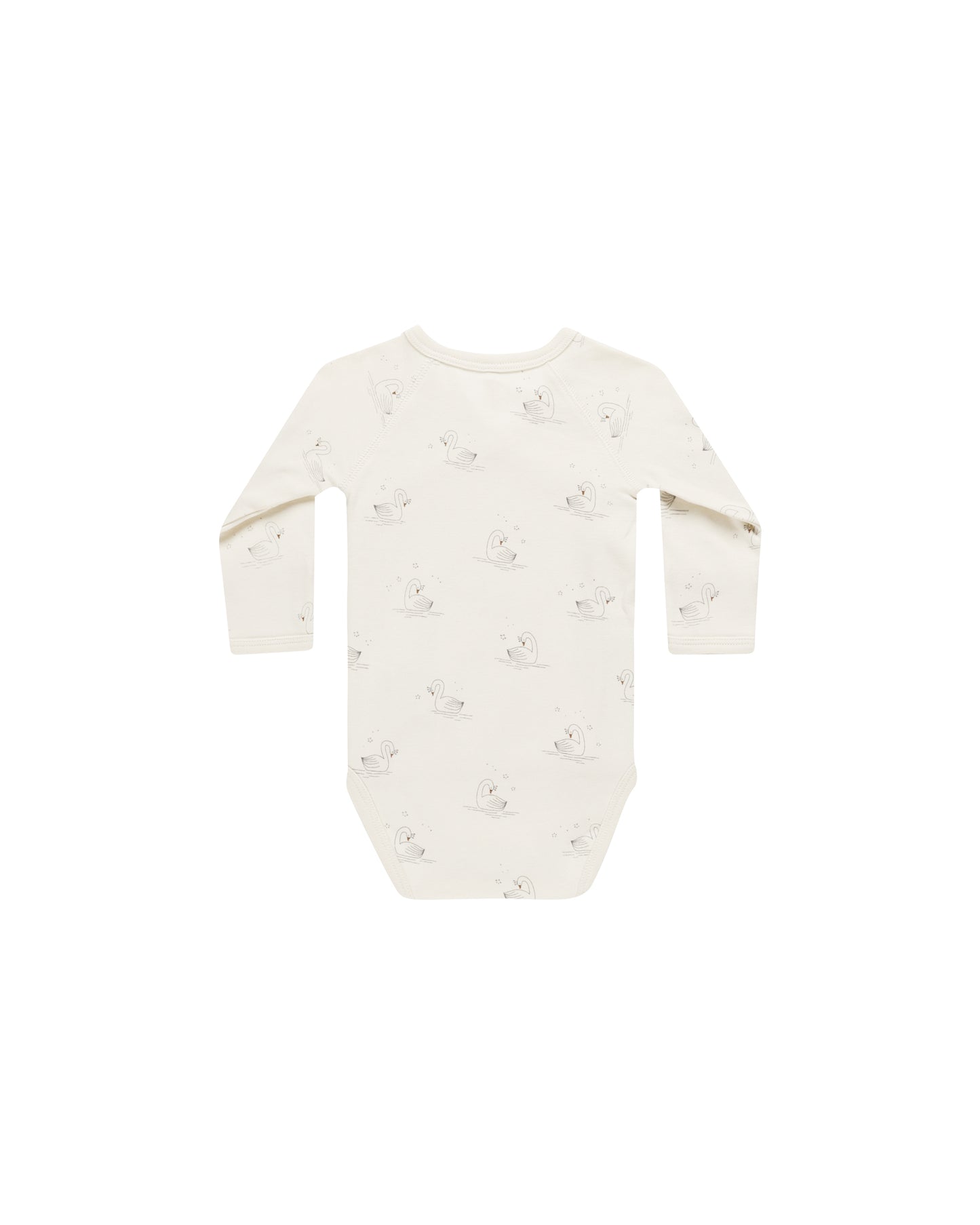 Quincy Mae Side Snap Bodysuit Swans