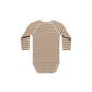 Quincy Mae Side Snap Bodysuit Cinnamon Stripe