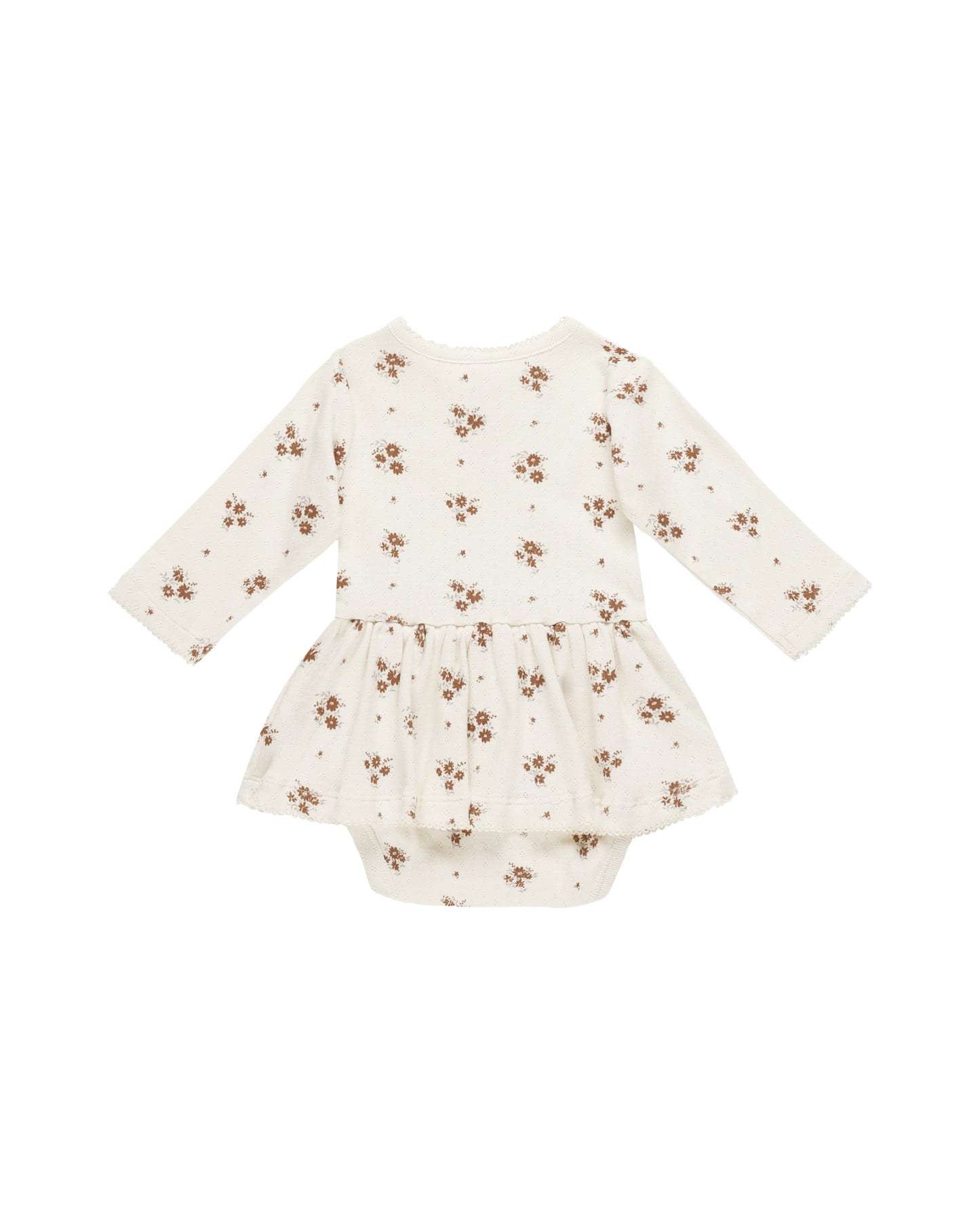 Quincy Mae Pointelle Skirted Bodysuit Autumn Flora