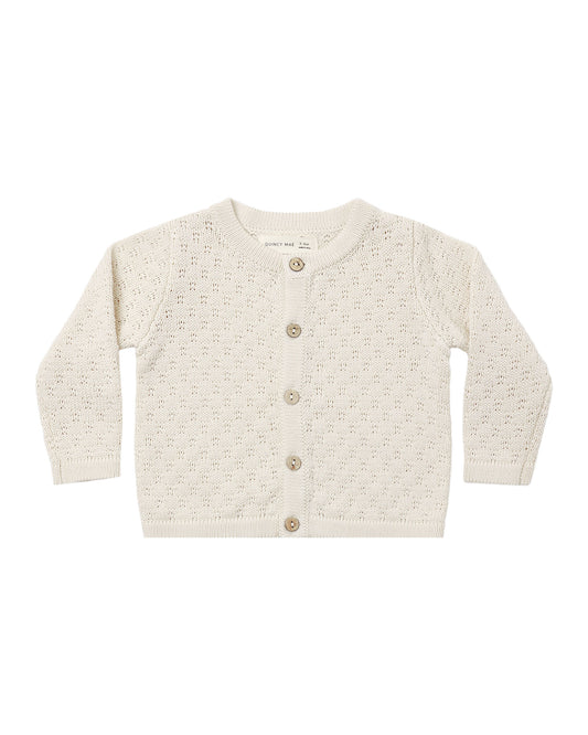 Quincy Mae Knit Cardigan Natural