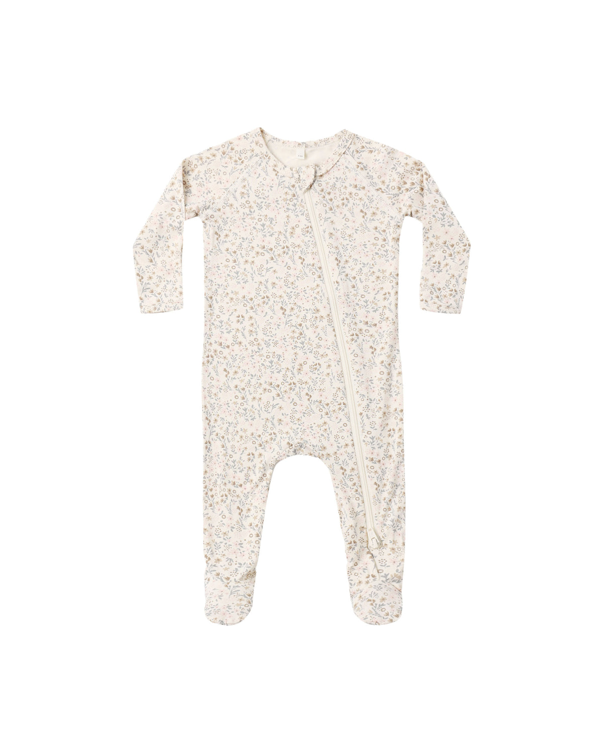 Quincy Mae Bamboo Zipsuit Footie Bloom