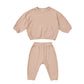 Quincy Mae Waffle Slouch Set Blush