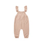 Quincy Mae Pointelle Knit Overalls Blush