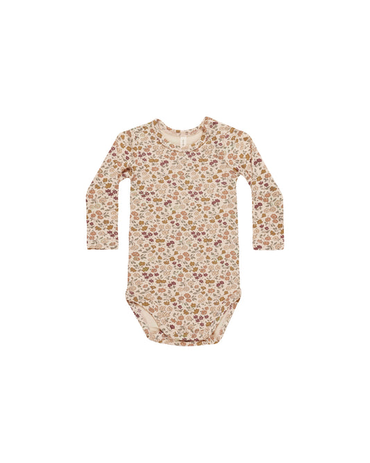 Quincy Mae Bamboo Long Sleeve Bodysuit Posy