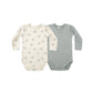 Quincy Mae Jersey Bodysuit, 2 Pack | Bears & Steel Blue *Pre-Order*