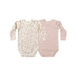 Quincy Mae Jersey Bodysuit, 2 Pack | French Garden, Rose Micro Stripe *Pre-Order*
