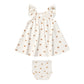 Quincy Mae Ruffle Swing Dress Snails Ivory