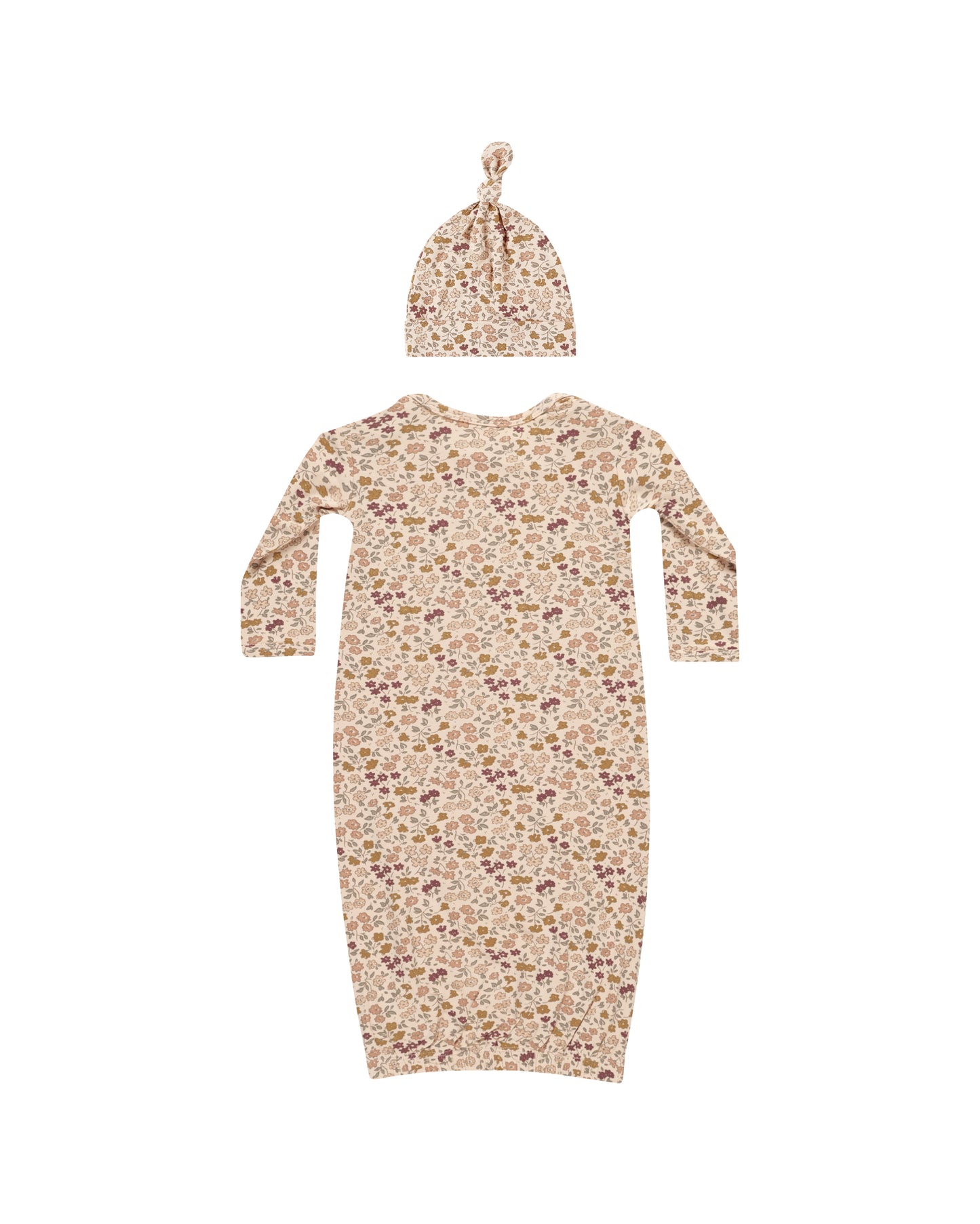 Quincy Mae Bamboo Baby Gown & Hat Set Posy